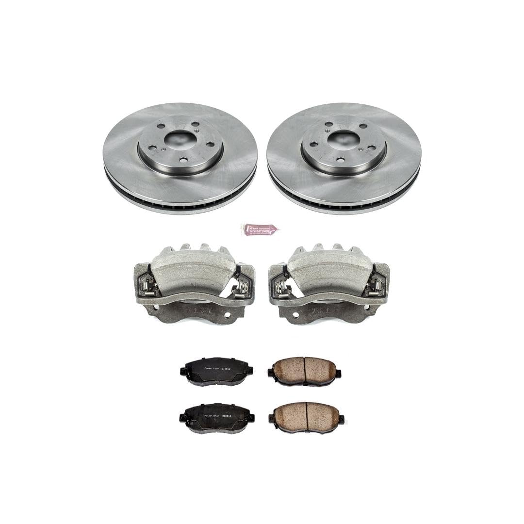 Power Stop KCOE1077 Stock Replacement Front Brake Kit (with Calipers) For Lexus IS300 2001-2005 [Model Specific]