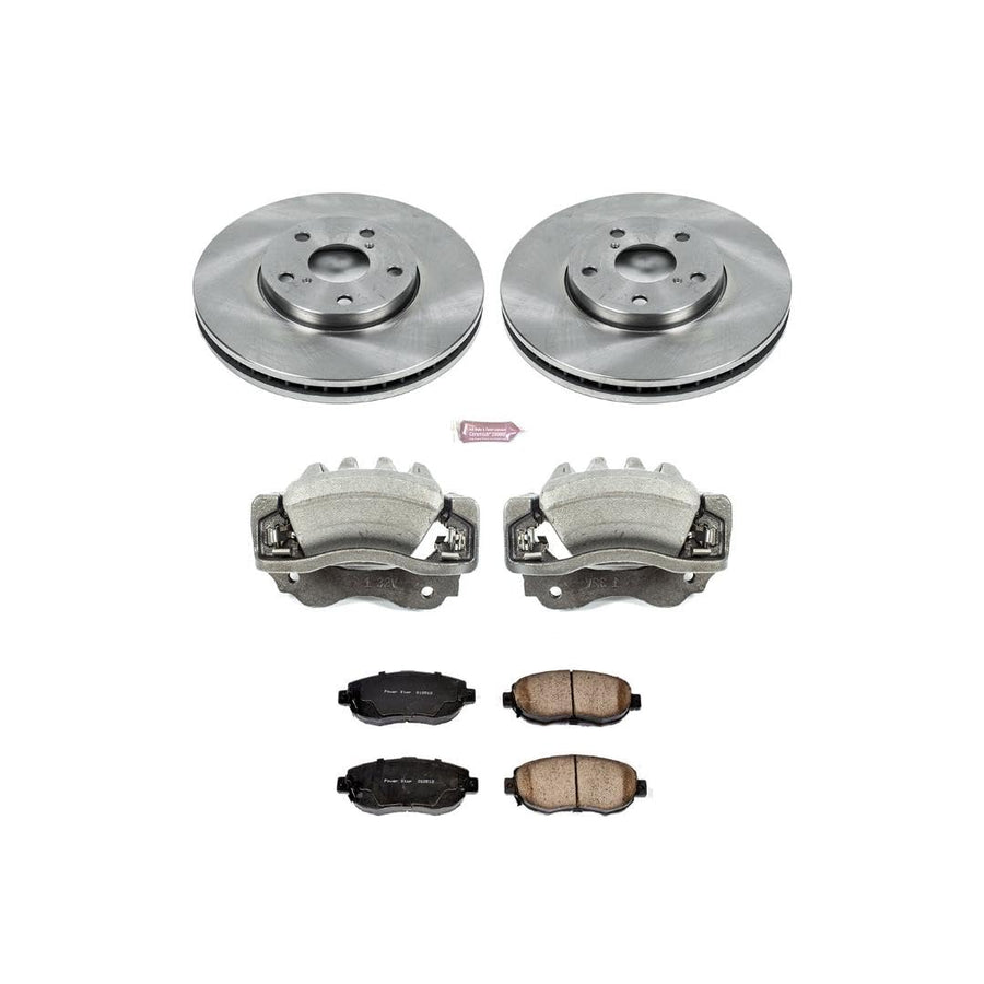 Power Stop KCOE1077 Stock Replacement Front Brake Kit (with Calipers) For Lexus IS300 2001-2005 [Model Specific]