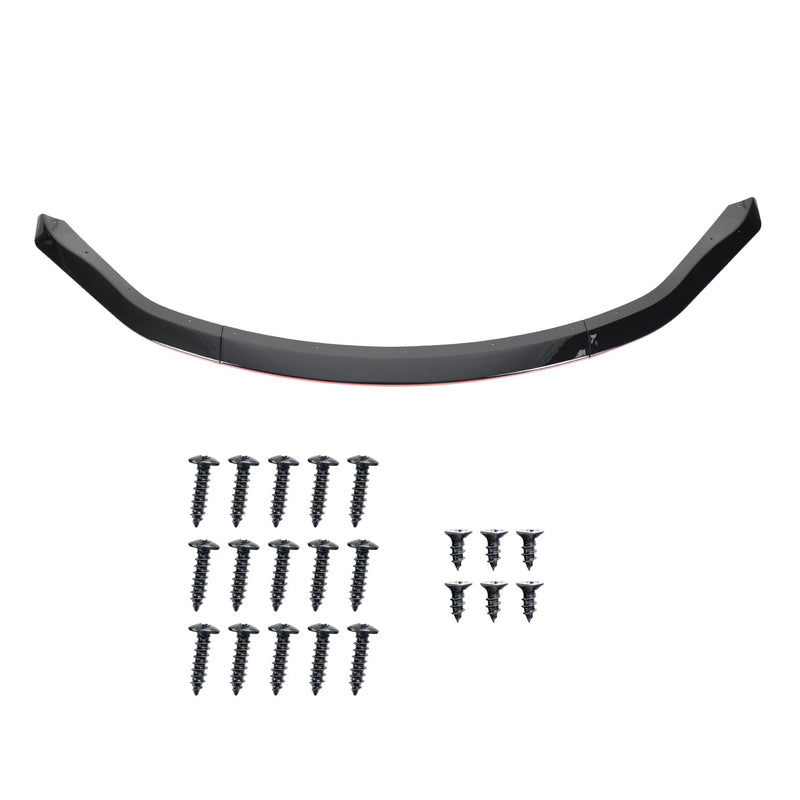 Glossy Black Spec-D Tuning Red Trim Front Bumper Lip Spoiler Kit 3PC Compatible with 2003-2005 Nissan Z33 350Z