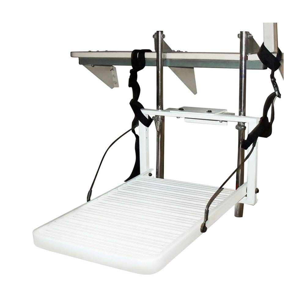 Load-A-Pup Great Day Salty Dog 13,5 x 20in Robust Safety Pet Loading Platform for Boat - Off-White Powder-Coated Finish - 200 lbs Weight Capacity - Intended for Use in Salt Water, LP501