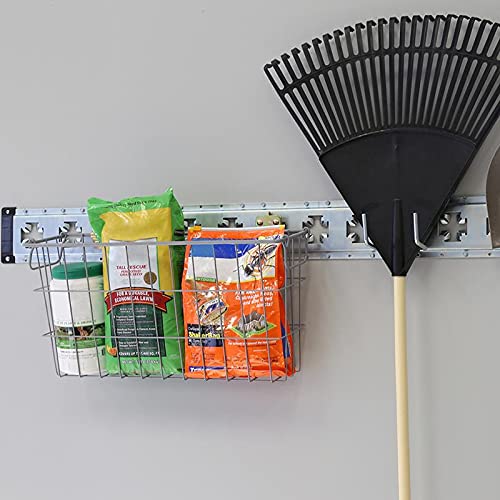 Steel Medium Track Basket, 12" H x 24" W x 6" D