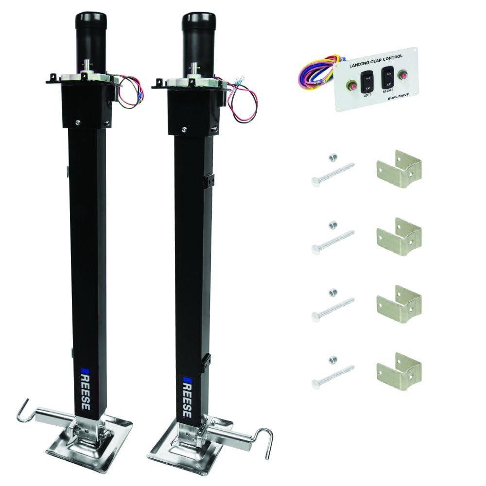 500708 Reese Fifth Wheel Landing Gear, 8,000 lbs. Lift Capacity, 36 Inch Travel
