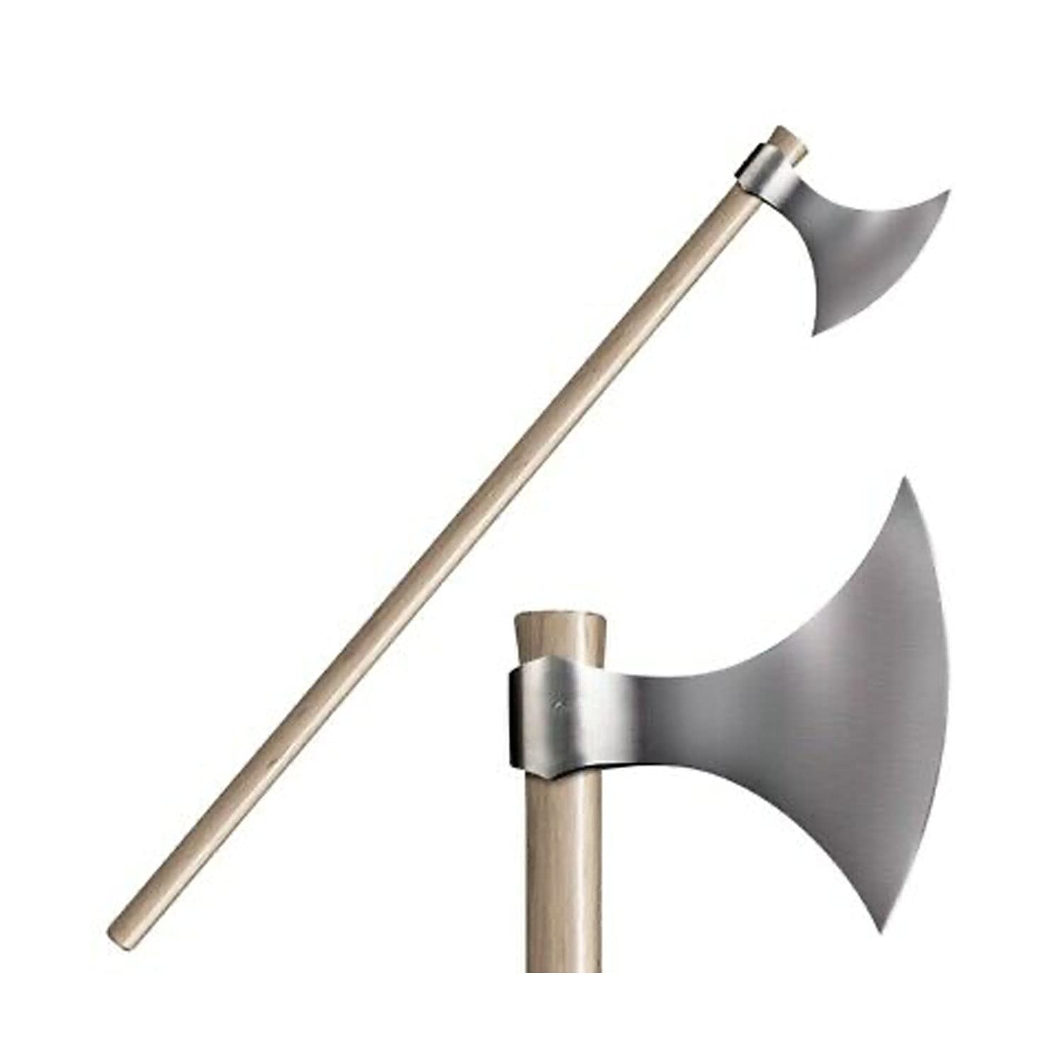 Viking Battle Axe Cold Steel with 1055 Carbon Steel Head, Viking Great Axe