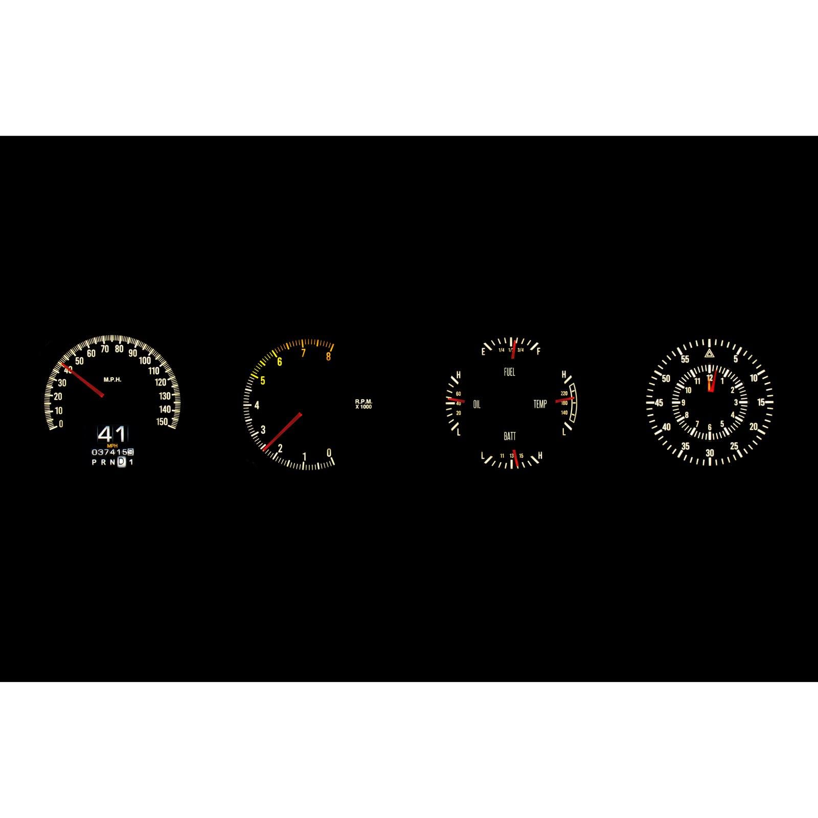 Dakota Digital Retrotech Gauge Instrument System RTX-70D-CLG-X Compatible with 1970-74 Challenger and 1970-74 Cuda with Rallye Dash