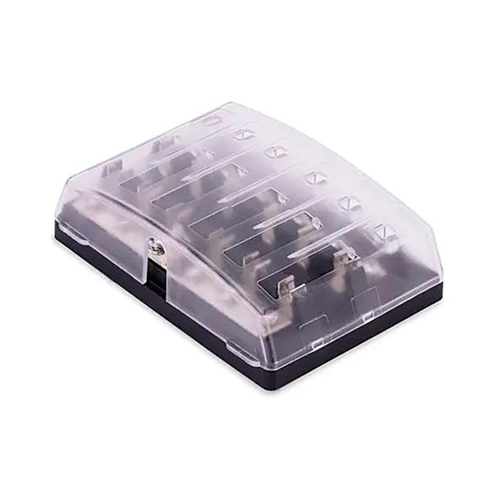 409 Series Fuse Block, Sierra FS40910, 6 Gang AGC Common Source w/Cover