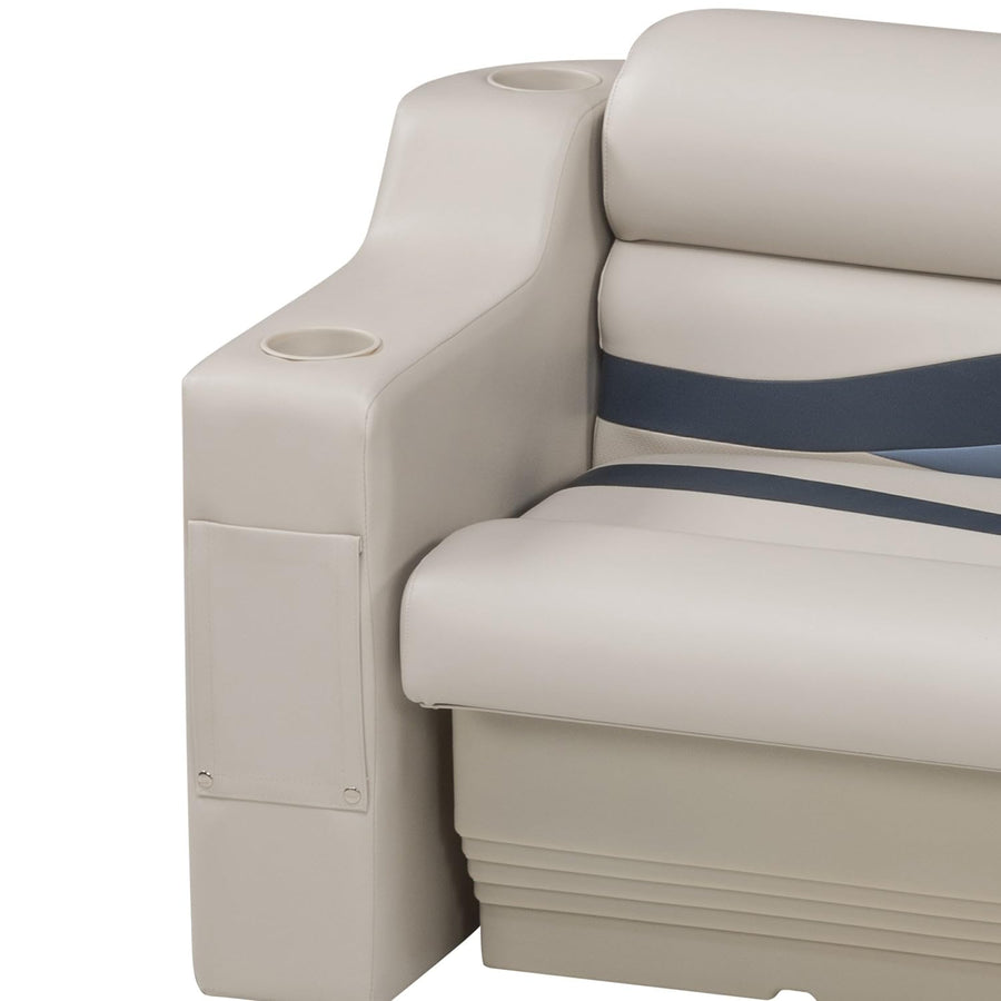3010-804 Wise Premier Series Pontoon Right Radius Arm Rest, Stone