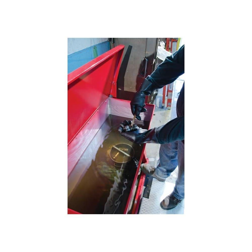 18-Gauge Justrite Coated Steel Floor Standing Rinse Tank, 22 Gallon Capacity, 35-1/4" Length x 16" Width x 12" Depth, Red