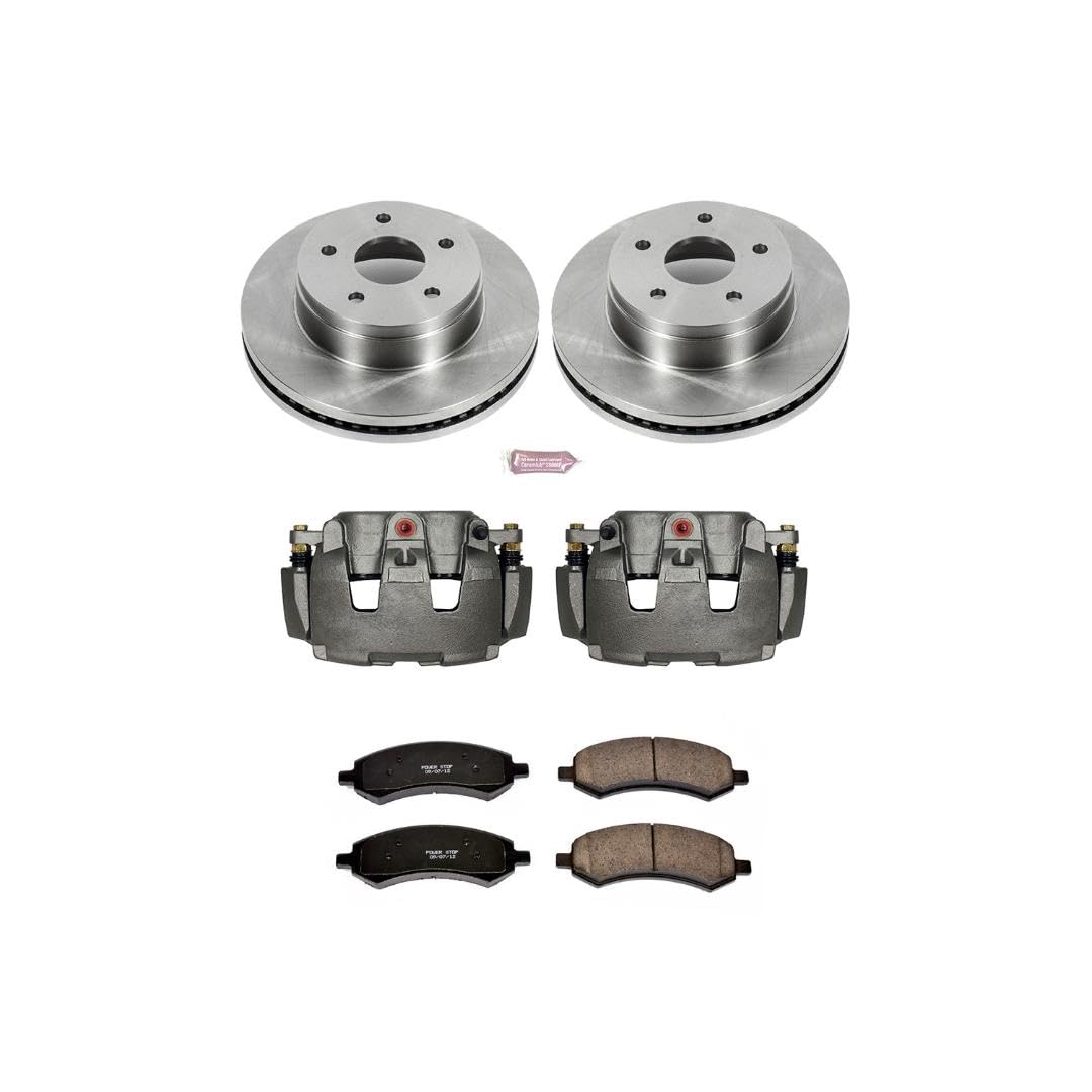 Power Stop KCOE2163A Replacement Front Stock Brake Kit with Calipers For Chrysler Aspen Dodge Durango Ram 1500
