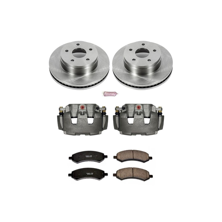 Power Stop KCOE2163A Replacement Front Stock Brake Kit with Calipers For Chrysler Aspen Dodge Durango Ram 1500