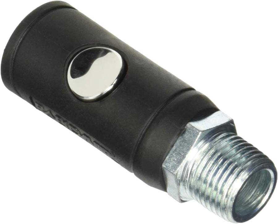K7241 Rapidair Push Button Safety Air Quick Coupler, 1/2 Male NPT, Black