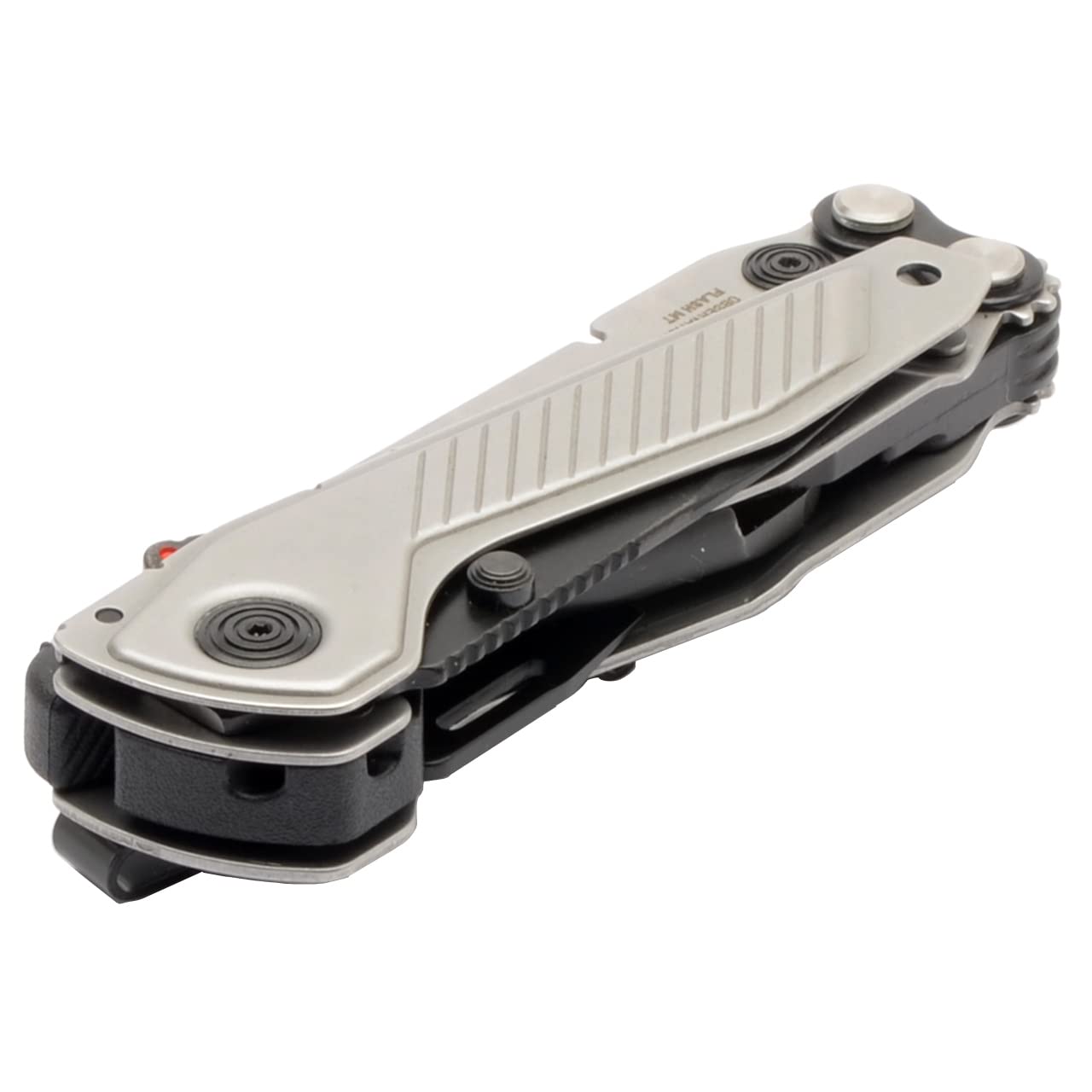 SOG Daily Everyday Solution EDC CRYO D2 Steel Compact Pocket Size Flash MT Multi-Tool, 7 Tools, Stainless-Steel Housing, Silver & Black