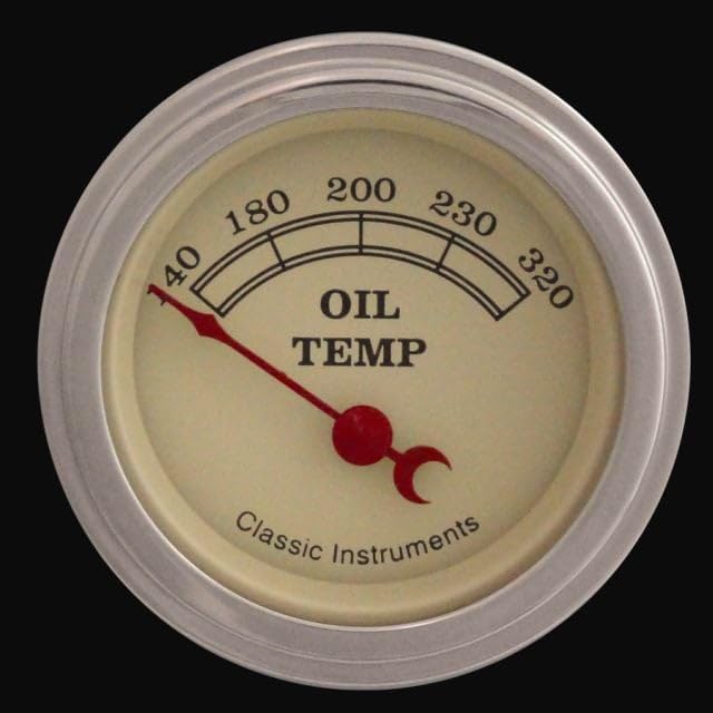 Vintage Classic Instruments VT28SLF 2-1/8" Oil Temperature Gauge