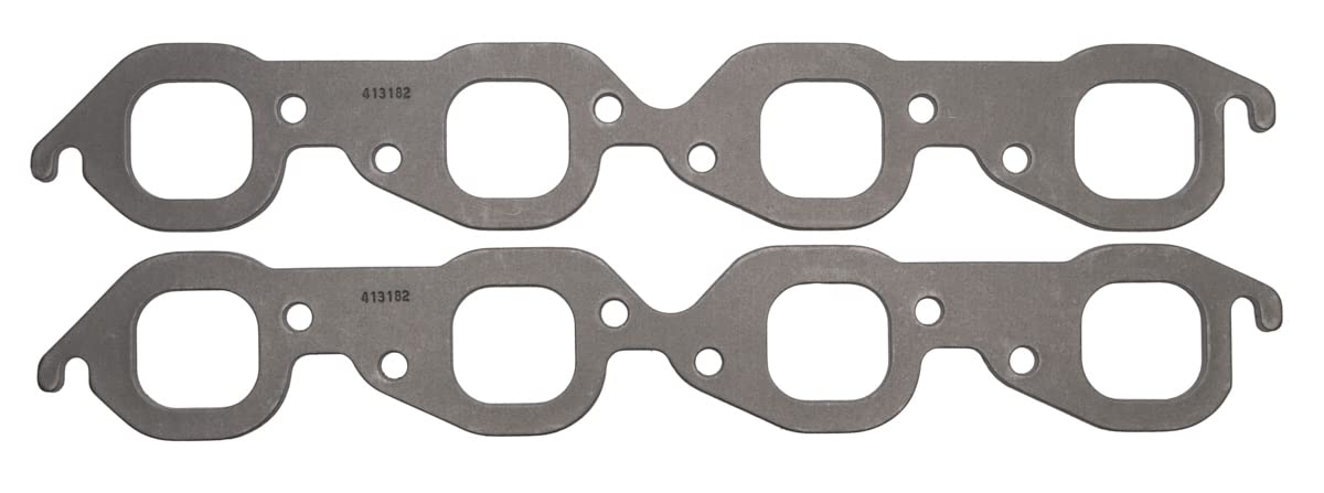 SCE Exhaust Gaskets SCE Gaskets Header/Manifold Gasket, 1.800 x 1.870 in Square Port, 0.150 in Thick, Graphite, Pair