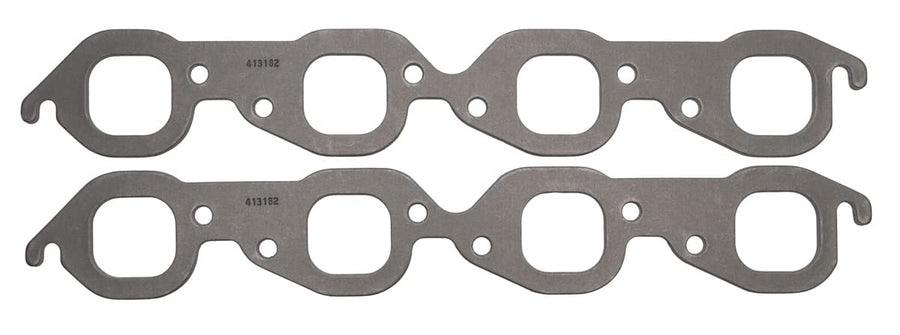 SCE Exhaust Gaskets SCE Gaskets Header/Manifold Gasket, 1.800 x 1.870 in Square Port, 0.150 in Thick, Graphite, Pair