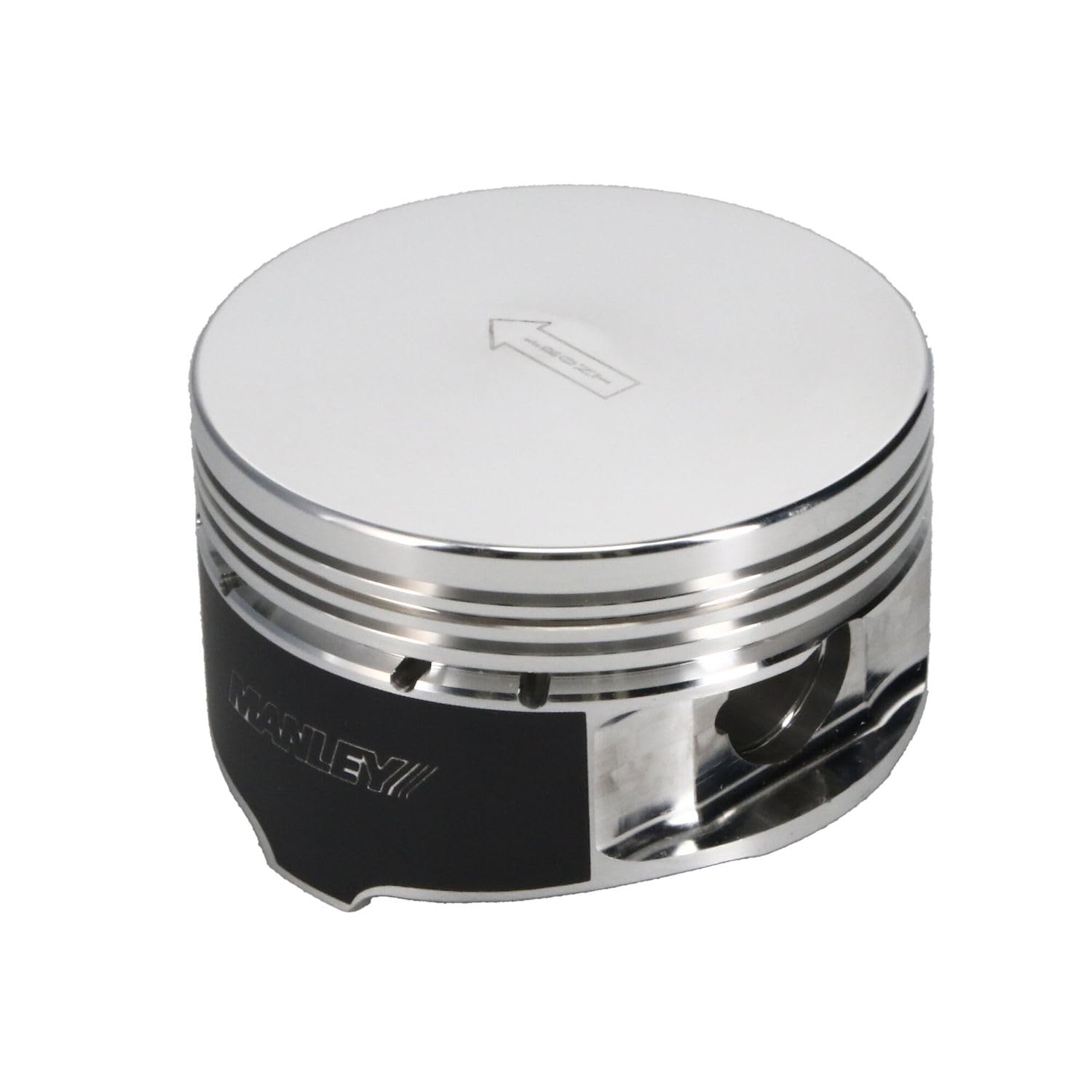 Piston Kit Set Manley 594020C-8 (Ford 4.6L/5.4L (3Valve) Flat Top Forged Aluminum 3.572in Bore 0cc Dome), 1 Pack