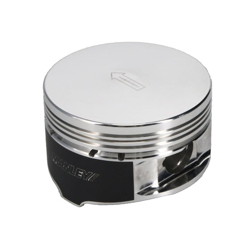 Piston Kit Set Manley 594020C-8 (Ford 4.6L/5.4L (3Valve) Flat Top Forged Aluminum 3.572in Bore 0cc Dome), 1 Pack