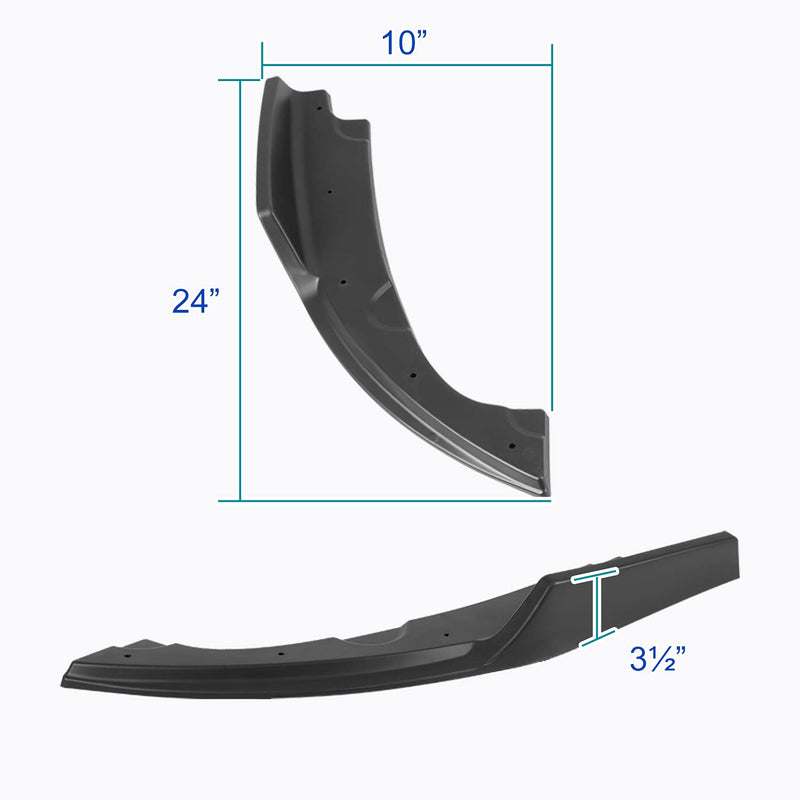 Matte Black Spec-D Tuning Rear Diffuser Bumper Lip Spoiler Compatible with 2016-2020 Honda Civic Sedan