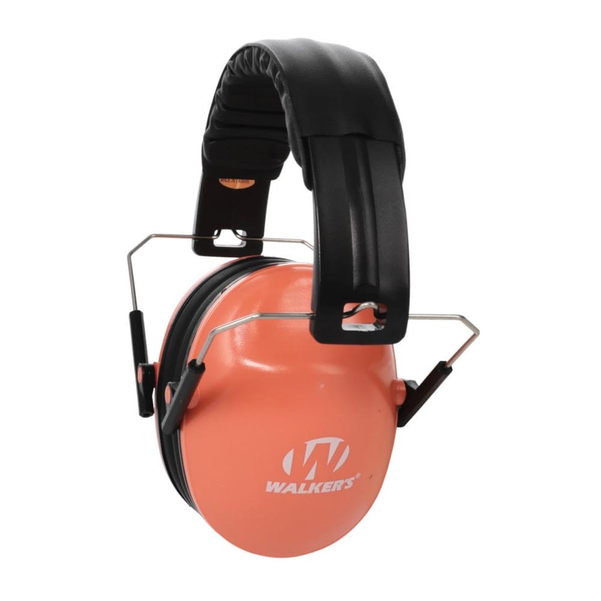 WALKER’S Low Profile Youth Children’s Lightweight Padded Adjustable Folding Noise-Reducing Hearing Protection Earmuffs, Coral