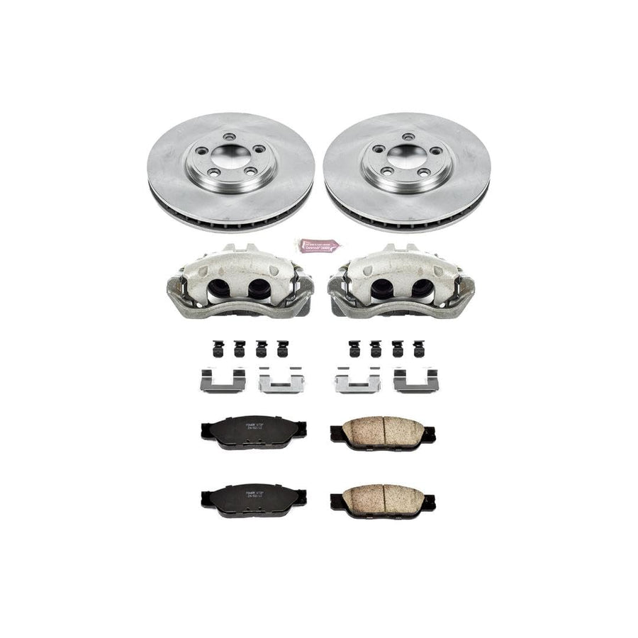 Power Stop KCOE1351 1-Click Autospecialty OE Replacement Brake Kit with Calipers For Ford Thunderbird 2002-2005, Jaguar S-Type 2000-2002, Lincoln LS 2000-2006 [Model Specific]