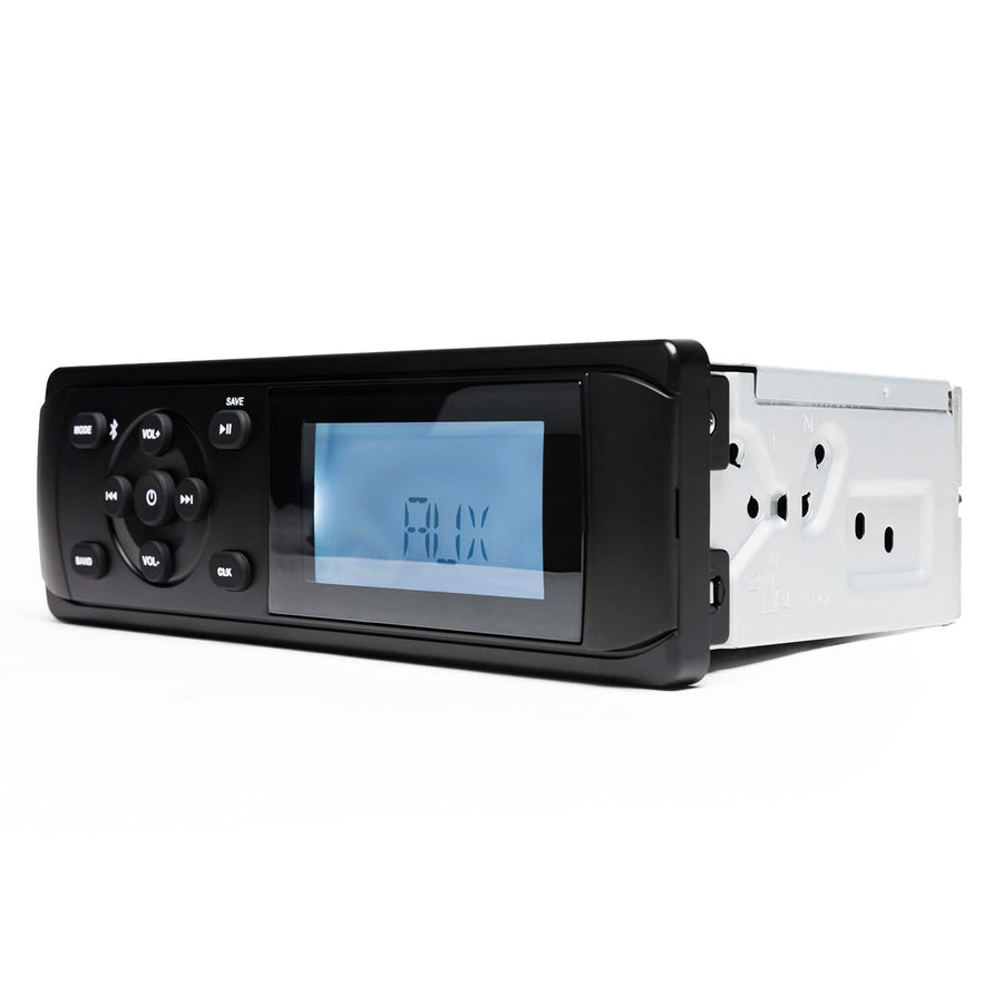 MB Quart 160 Watt MDR2.0 Single DIN Marine Grade Digital Source Receiver Radio with AM/FM/Weather Band, Bluetooth, and USB Connection