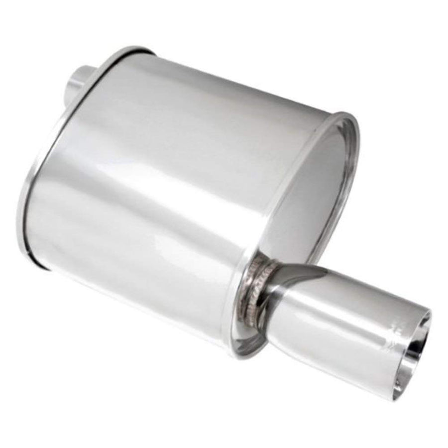 Megan Racing 2.5" MR-MU-FRT-2 Universal Muffler Pipe/3" Dual Stainless Roll Tip