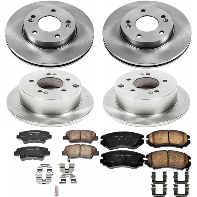 Power Stop KOE6310 Replacement Brake Kit-OE Front and Rear Brake Rotors & Ceramic Pads For Kia Soul 2010-2011 [Model Specific]