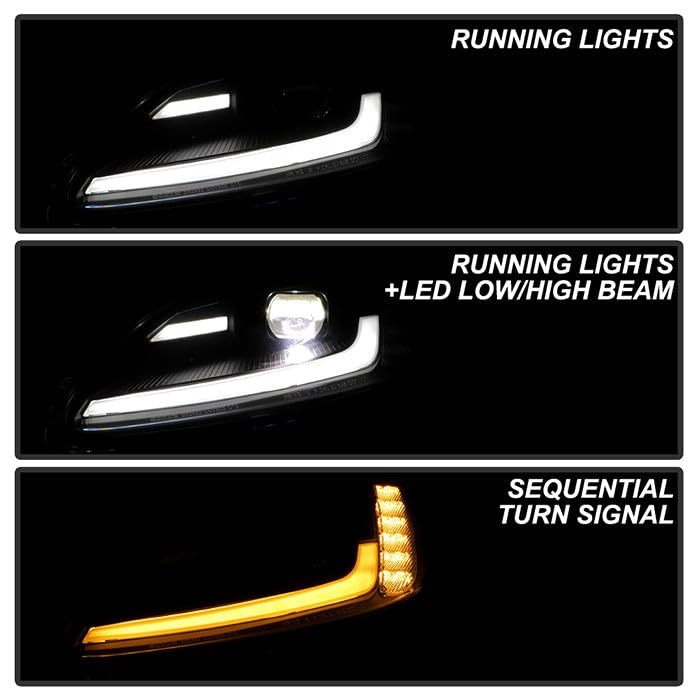 Headlights Spyder Apex (PRO-YD-CCORV05AP-SEQ-BK)