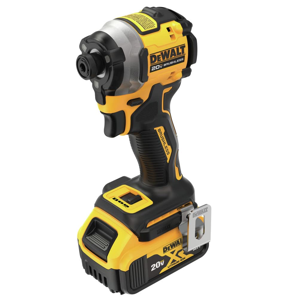 20V MAX DEWALT ATOMIC 1/4 in. Brushless Cordless Impact Driver Kit with Battery and Charger Included (DCF850P1)