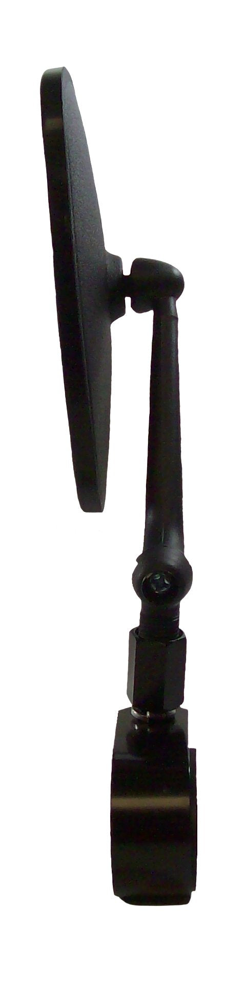 CIPA M38 UTV Side View Mirror (Black) - Passenger Side fits Rollcage diameters from 1-3/4" to 2"