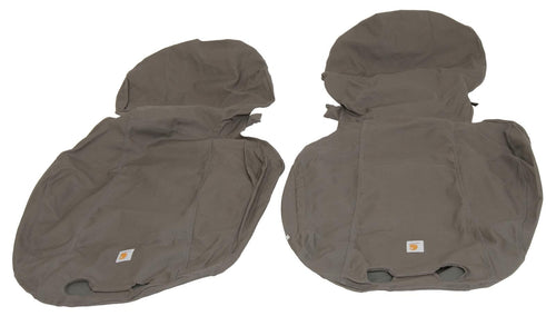 Covercraft Custom Carhartt SeatSaver Seat Covers | SSC3480CAGY | 1st Row 40/20/40 Bench Seat | for 2019-2020 Ford F-150, 2019-2022 F-250/F-350 | Gravel