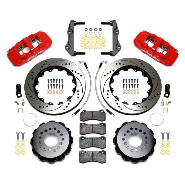 Rear AERO4 Kit,14.25", Drilled, Red