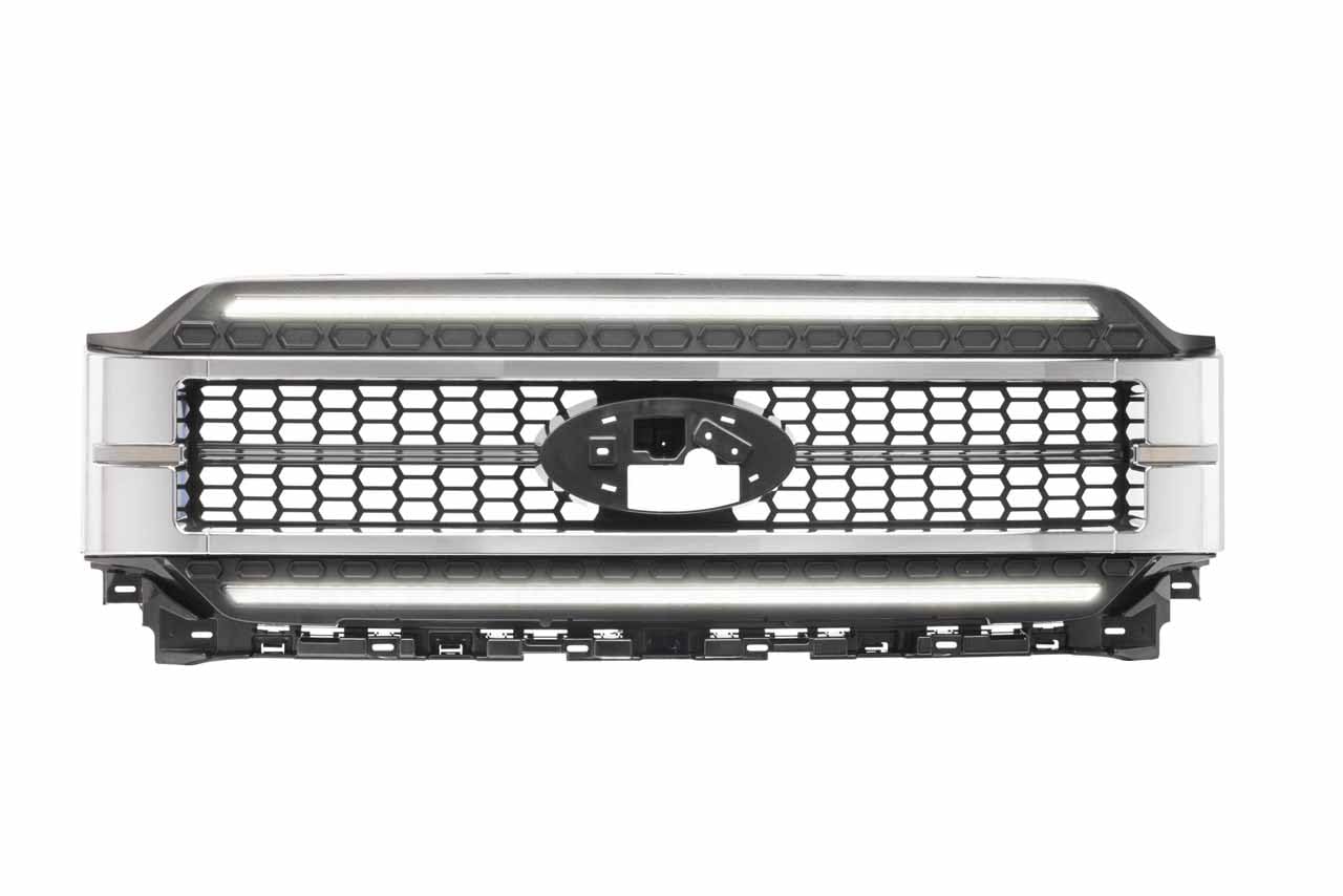 Ford F-150 21+ Morimoto XBG LED DRL Grille, Plug and Play Chrome Grille with White LED DRL (XBG23)