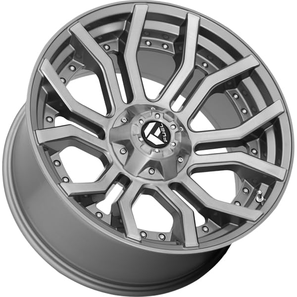 FUEL OFF-ROAD 20X10 D713 RAGE PLATINUM 5X5.0/5.5, 4.79, -18mm BRUSHED GUN METAL TINTED CLEAR - D71320005747