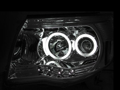 Chrome Clear AnzoUSA Projector Halo Headlight for Toyota Tacoma - (Sold in Pairs)