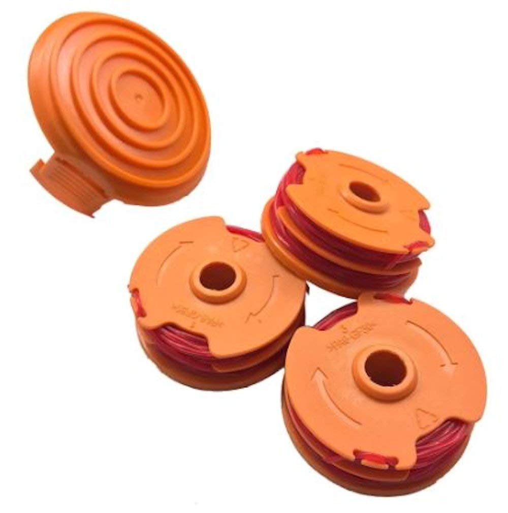 WORX Replacement WA0208 .065" Spools and Cap for 100 Series Trimmers