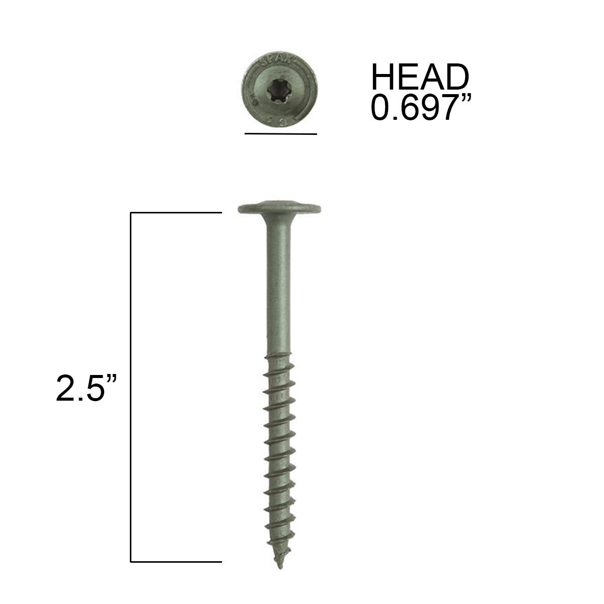 1/4 x 2-1/2” Structural Lag Screws Elevators Made in The USA (1 Box Contains 50 Screws)