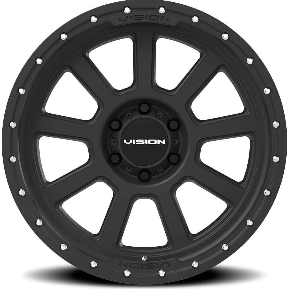 350 OJOS Vision Custom Wheel - 20x9, 0 Offset, 6x139.7 Bolt Pattern, 78.1mm Hub - Satin Black Rim