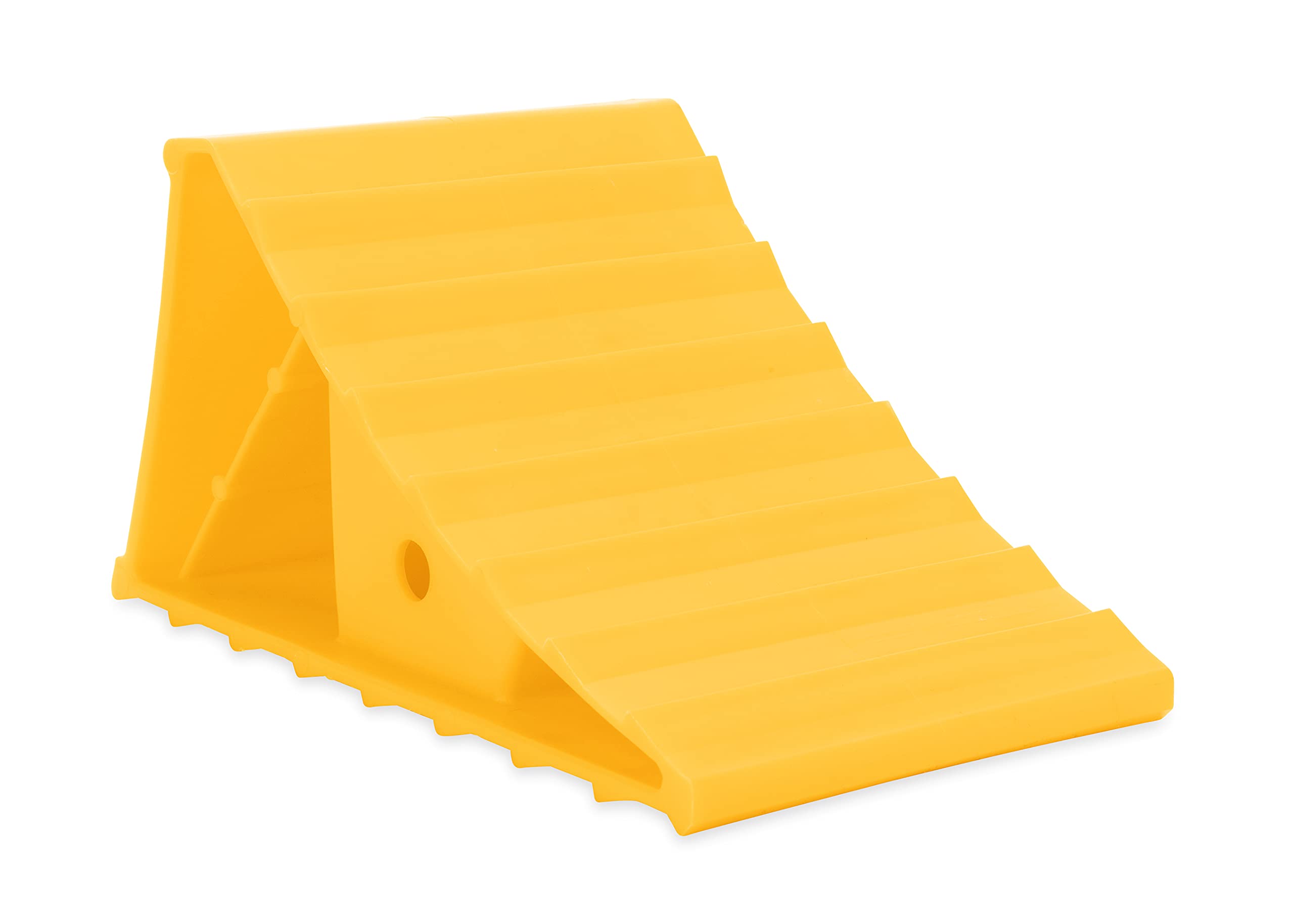 Wheel Chock Camco 44432 Without Rope, Helps Keep Your Trailer or RV in Place (Pack of 1), Yellow