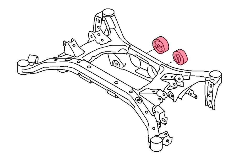 Megan Racing Rear Differential Bushing MRS-SC-0603 (install on frame) Rubber - FT86 BRZ FR-S