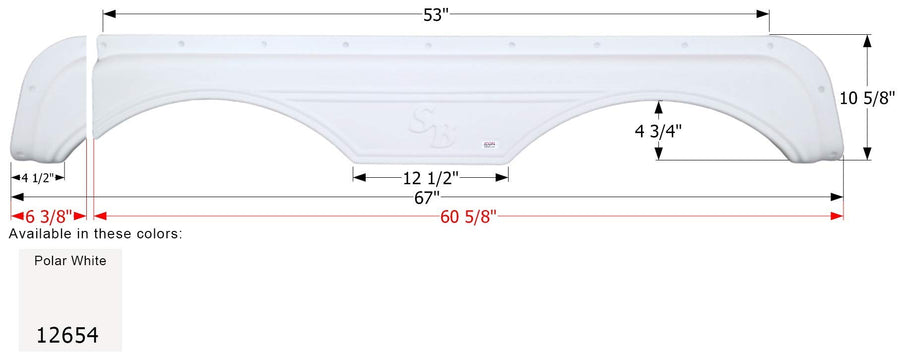 Fender Skirt ICON, Tandem, Sunnybrook, FS2654, Polar White