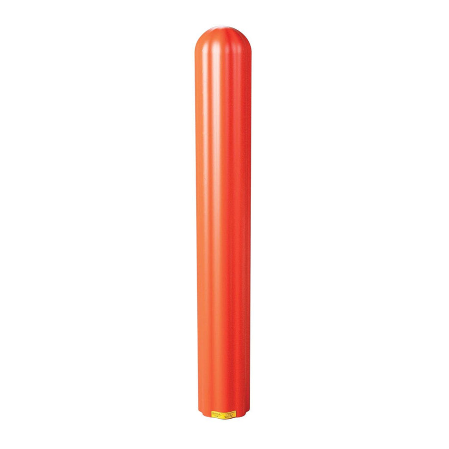 Bollard Covers Eagle for 4 Inch Poles - 56" Tall, Durable Fluted HDPE Plastic - Trimmable Orange Bollard Post Sleeve for Parking Lots, Warehouses, and Loading Docks, 1732OR