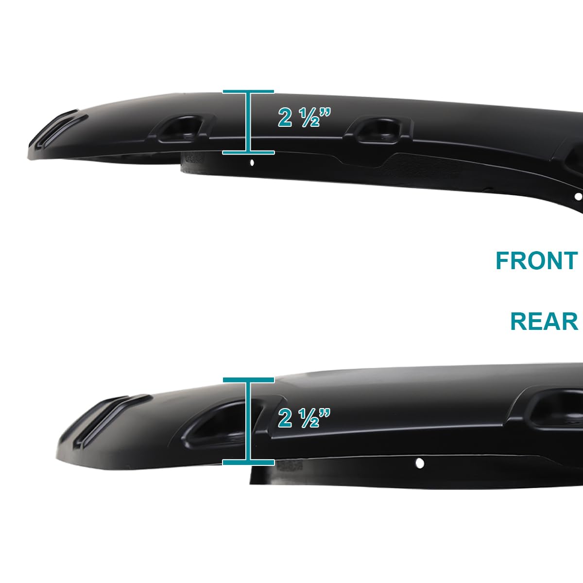 4PC Spec-D Tuning Front + Rear Black Pocket Rivet Style Fender Flares Wheel Cover Compatible with 1988-1998 Chevy GMC C/K 1500 Tahoe Suburban Yukon