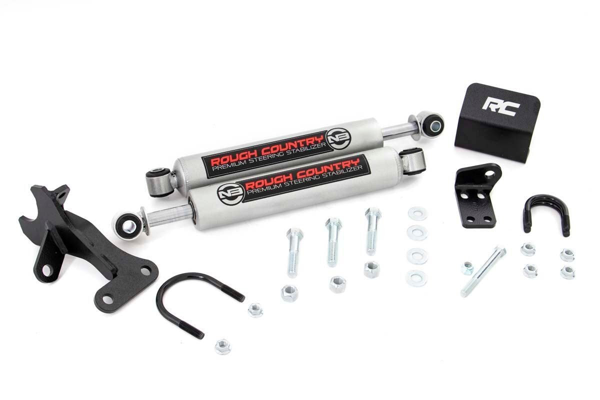 Rough Country Dual N3 Steering Stabilizer for 99-04 Jeep Grand Cherokee- 8749630