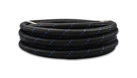 10ft Roll Vibrant Performance -10 Black Blue Nylon Braided Flex Hose