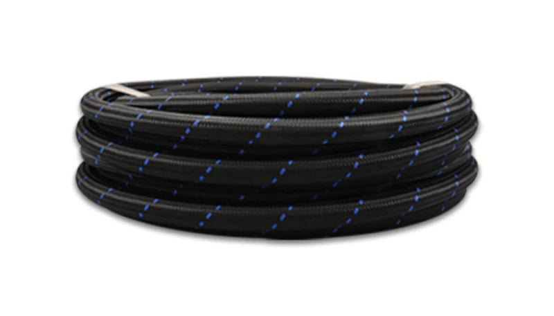 10ft Roll Vibrant Performance -10 Black Blue Nylon Braided Flex Hose