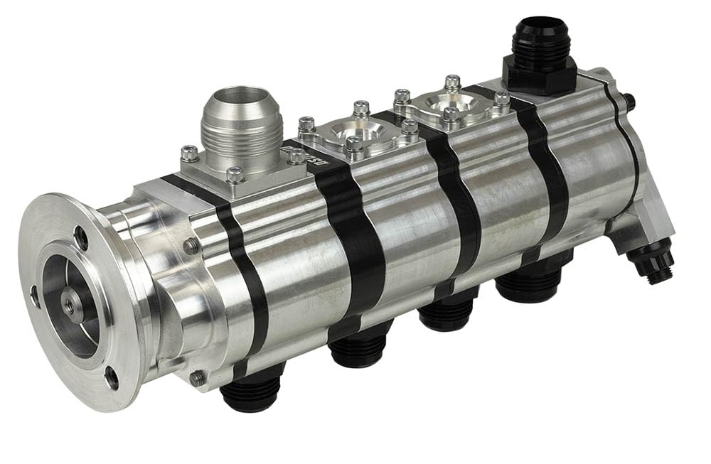 Moroso 4 Stage Tri Lobe Dry Sump Oil Pump, Procharger V-Band Mount, 1.500" Pressure Section, Std Rotation