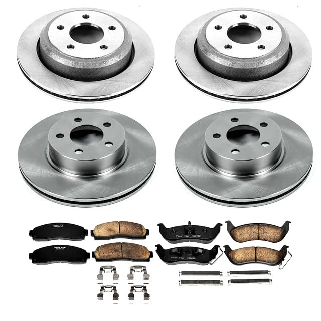 Power Stop Autospecialty KOE6273 Front and Rear Replacement Brake Kit-OE Brake Rotors & Ceramic Brake Pads For Ford Ranger 2010-2011 [Vehicle Specific]