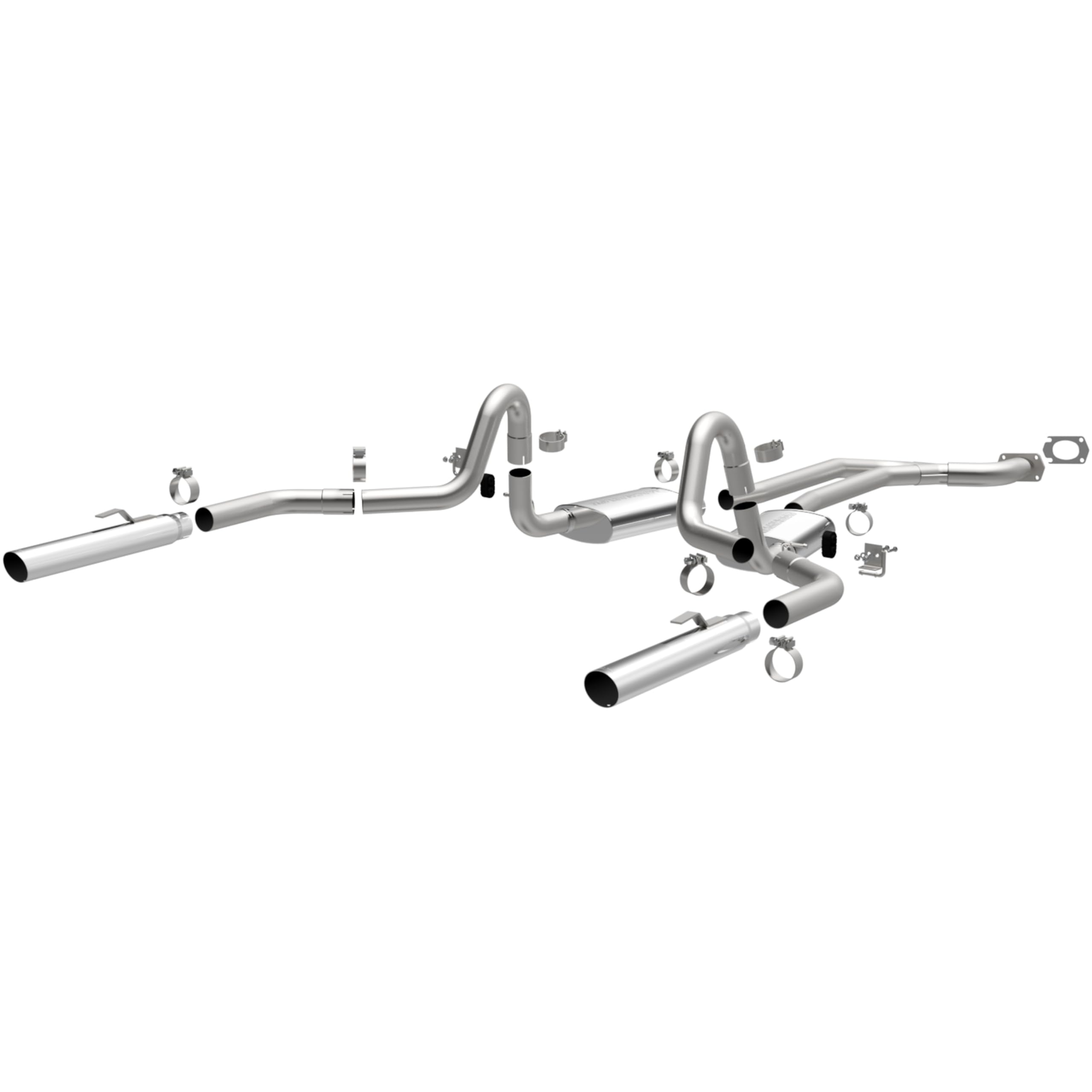 Performance MagnaFlow Exhaust System 15147: Cat-Back, Street Series, Compatible with 1983-1988 Chevrolet Monte Carlo, Dual Split Rear Exit Style
