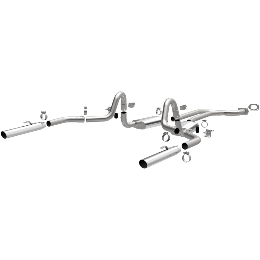 Performance MagnaFlow Exhaust System 15147: Cat-Back, Street Series, Compatible with 1983-1988 Chevrolet Monte Carlo, Dual Split Rear Exit Style