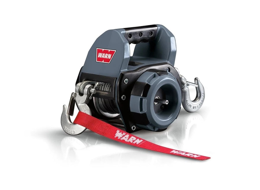750 lb WARN Drill Winch – Portable Pulling Winch with Synthetic Rope | Drill-Powered Operation | Lightweight, Compact Design with Hook & Controls | Ideal for Trailers, ATVs, UTVs.